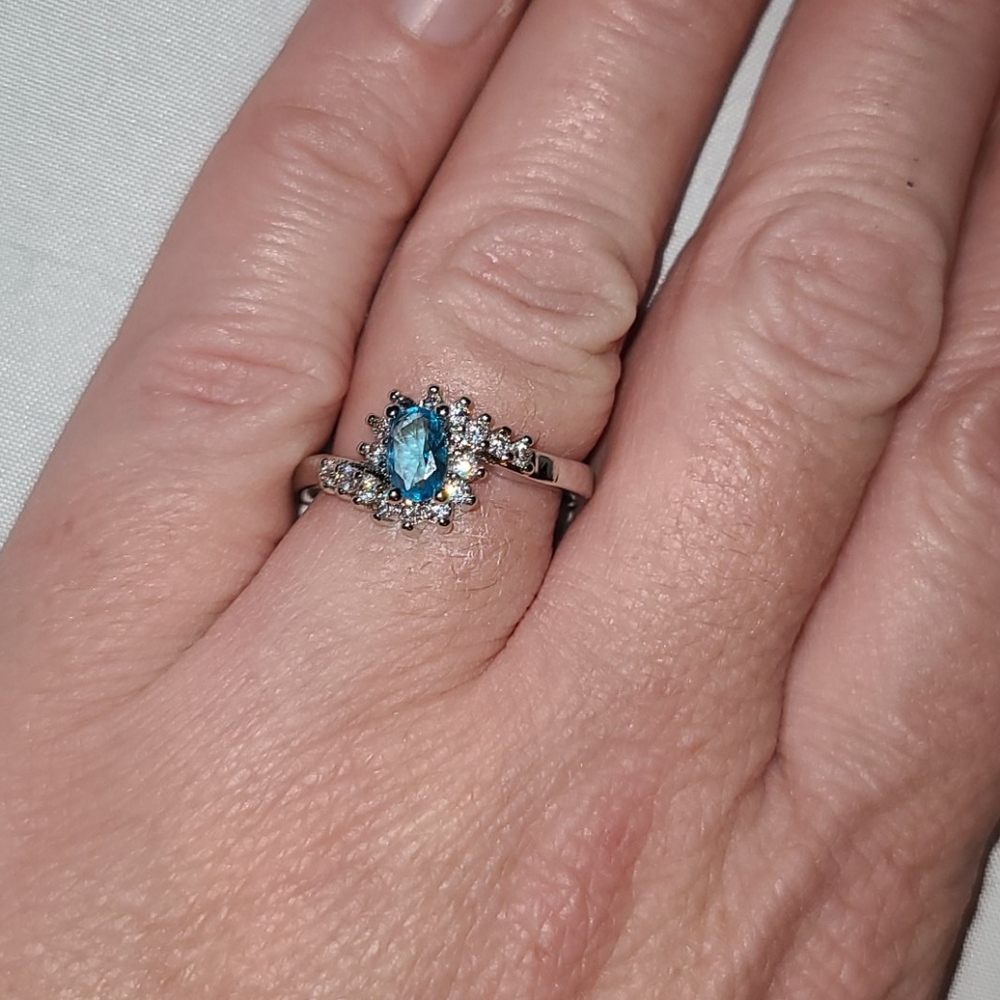 Topaz silver ring